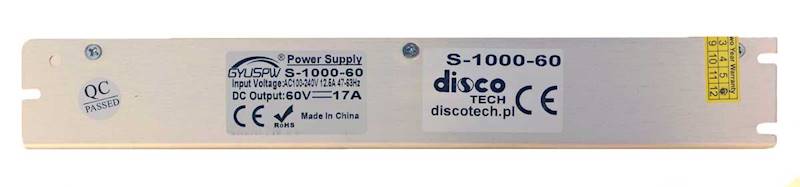 S-1000-60 PFC zasilacz 60V do 17A PFC