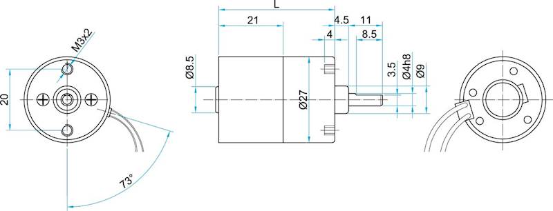 Silnik L149.12.21 80obr/min 12V