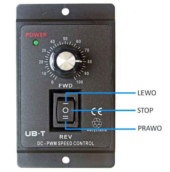 M6020RF Regulator PWM silnika prądu stałego 12-60V 20A 
