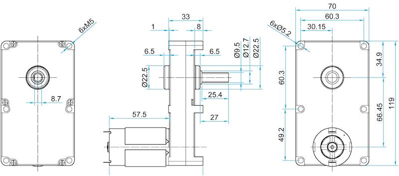 Silnik MGF-555243000-1269k 1,7obr/min 24V 0,4A