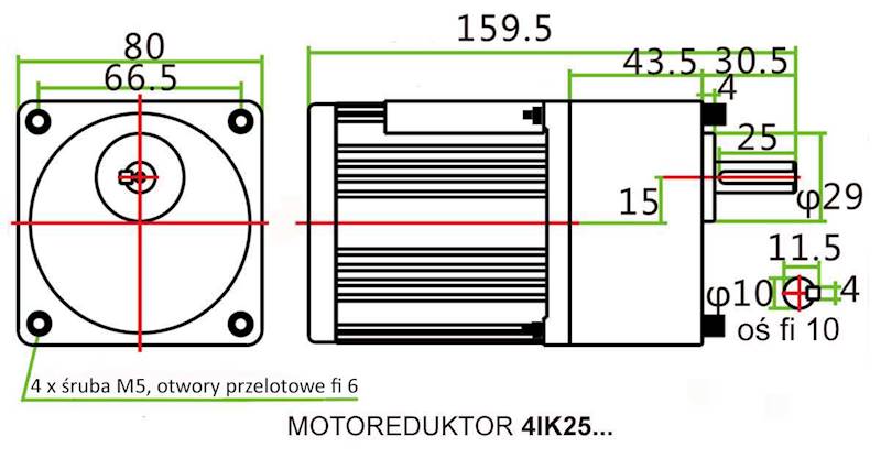 4IK25-5 250obr/min 25W 