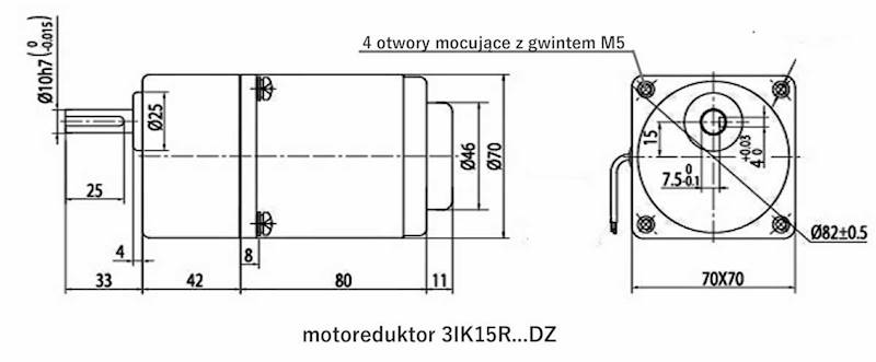 3IK15R-120 10obr/min 15W z wyjściem kontroli obrotów