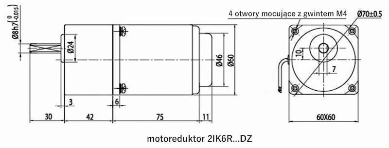 2IK6R-10DZ 125obr/min 6W 0,3N.m z wyjściem kontrolnym