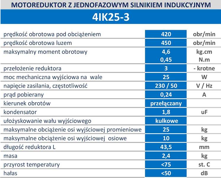 4IK25-3DZ 420obr/min 25W 