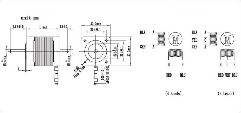 JK42HS48-1504JA05 krokowy 1,5A 4,4kg.cm