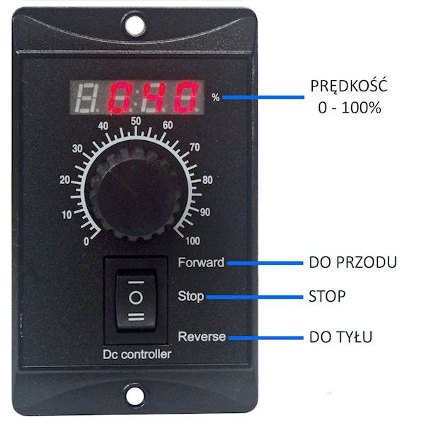 ZF4815RFD Regulator PWM silnika prądu stałego 12-48V 15A z wyświetlaczem
