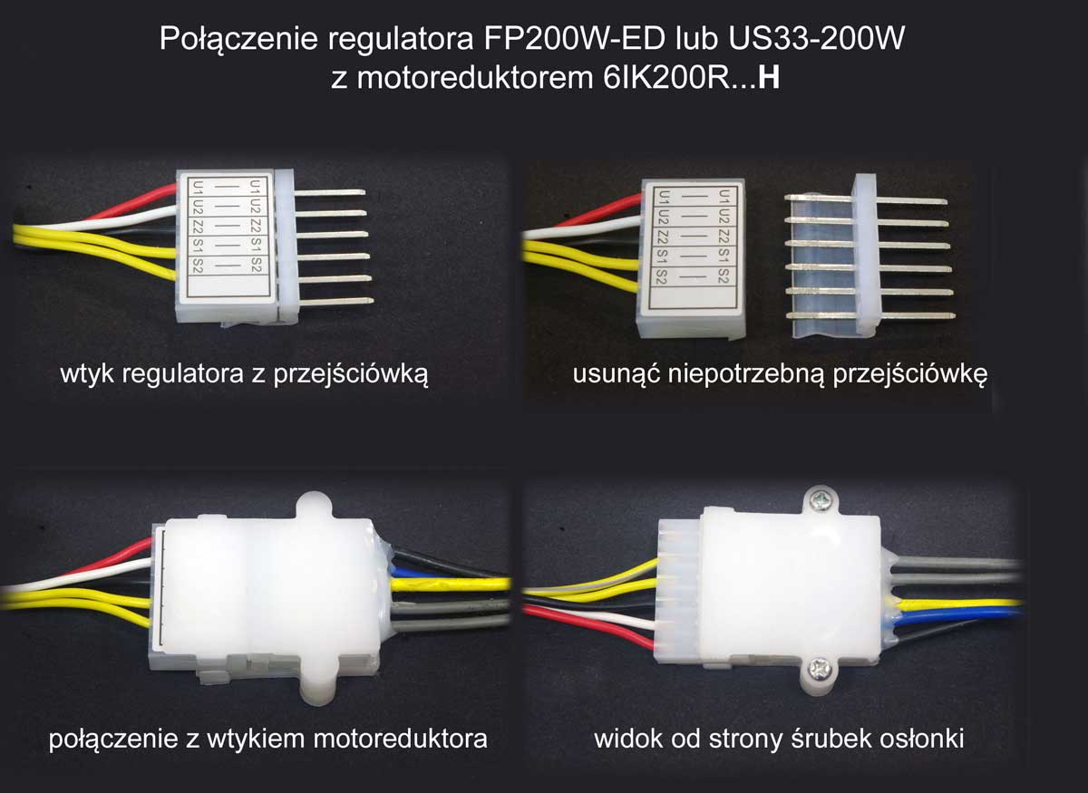 6IK200R-40H  32obr/min 200W, 33N.m z wyjściem kontrolnym prędkości