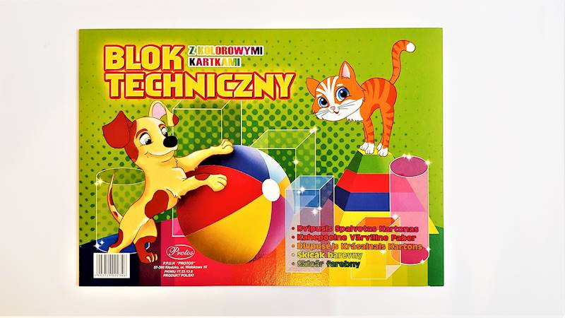 Blok techniczny A4 kolor Protos