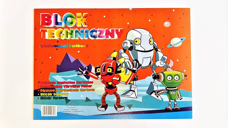 Blok techniczny A4 kolor Protos