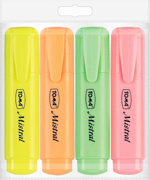 Zakreślacze 4k.TOMA pastelowe