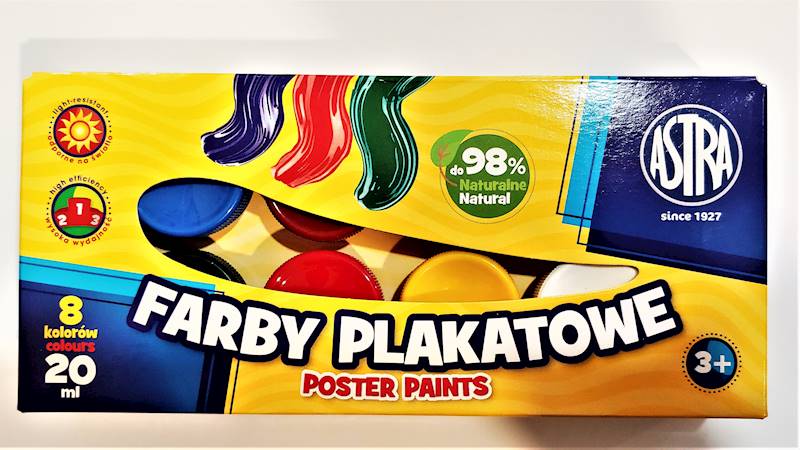 Farby plakatowe 8k. Astra 20ml