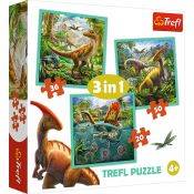 Puzzle 3w1 Świat Dinozaurów Trefl