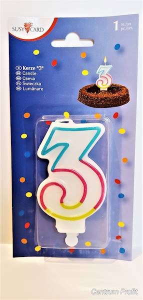 Świeczka 3 Herlitz nowa