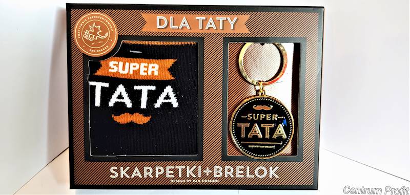 SET Skarpetki+Brelok Super Tata Pan Dragon