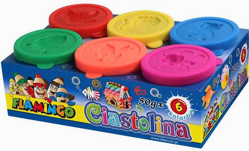Ciastolina 6k. Flamingo 6x50g