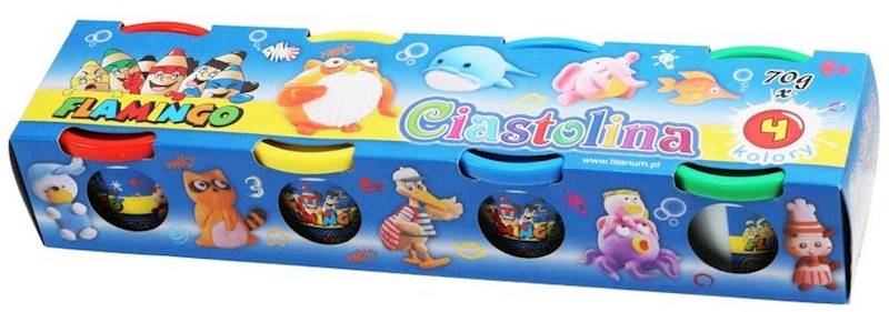 Ciastolina 4k. Flamingo 4x70g