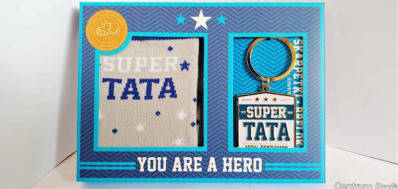 SET Skarpetki+Brelok Super Tata Pan Dragon