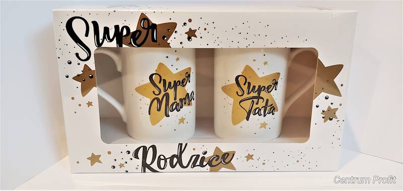 Komplet Kubek Kukartka Q809 Super Rodzice
