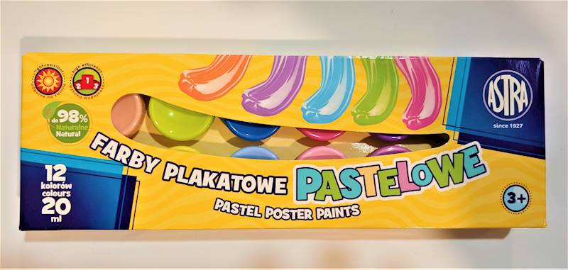 Farby plakatowe 12k. Astra pastelowe 20ml