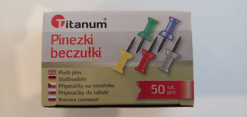 Pinezki do tablic beczułki Titanum