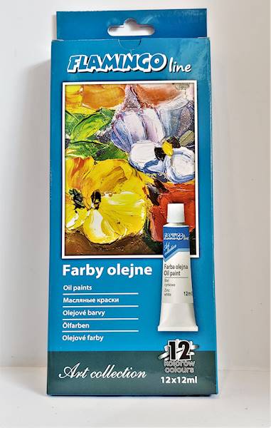 Farby olejne 12k. Flamingo