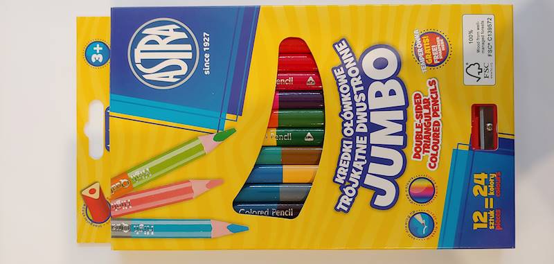 Kredki 12/24 Astra Jumbo