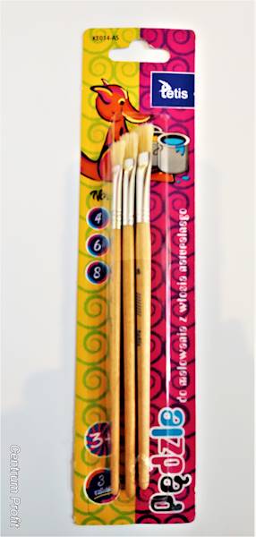 Pędzle płaskie KE014-AS 4,6,8 Tetis