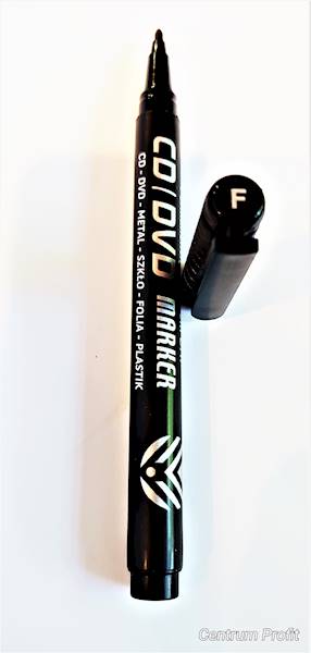 Marker CD F KM111 czarny Tetis