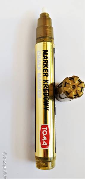 Marker kredowy TOMA złoty/srebrny