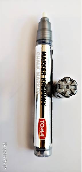 Marker kredowy TOMA złoty/srebrny