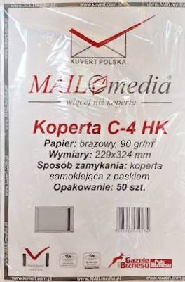 Koperta 50 C4 HK brąz. klejący pasek