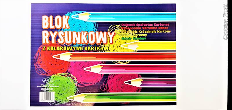 Blok rysunkowy A4 kolor Protos 