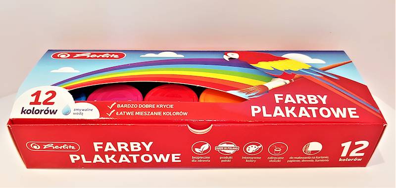 Farby plakatowe 12k. 20ml Herlitz 