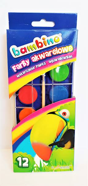 Farby akwarelowe 12k. Bambino