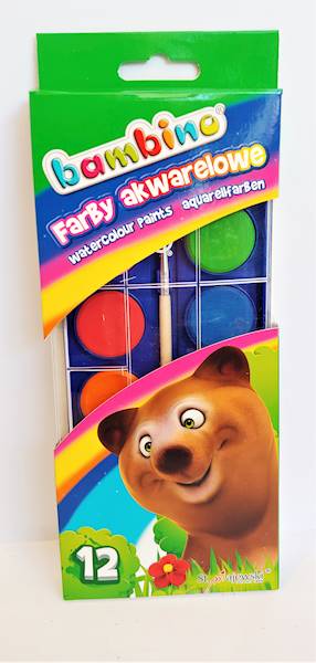 Farby akwarelowe 12k. Bambino