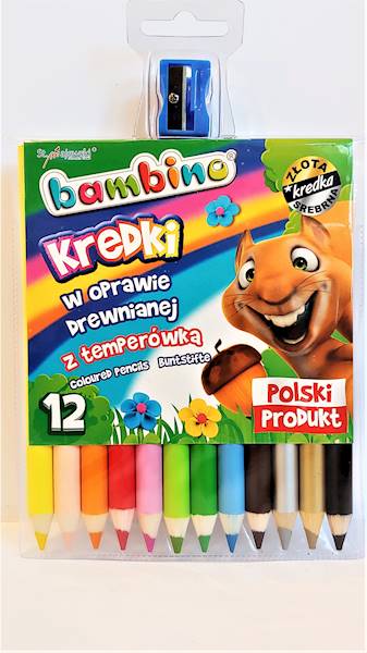 Kredki 12k. Bambino + temperówka