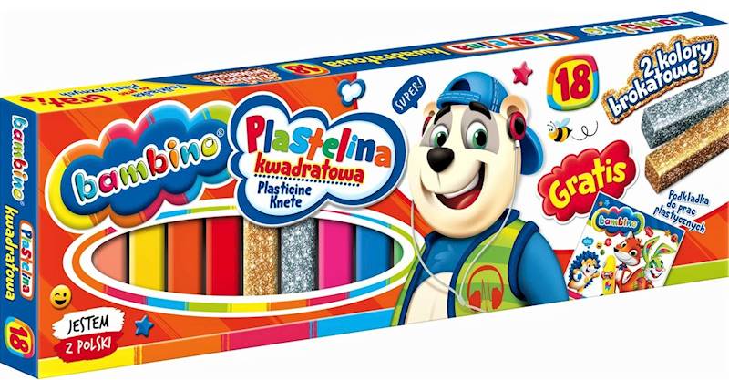 Plastelina 18k. Bambino kwadratowa