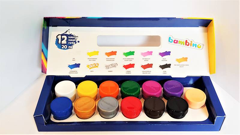 Farby plakatowe 12k. Bambino