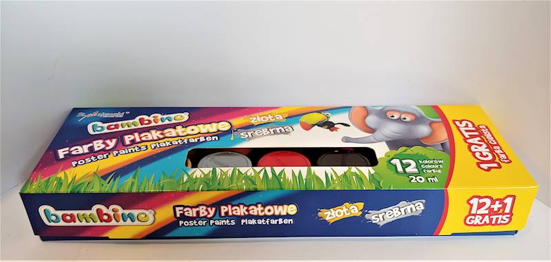 Farby plakatowe 12k. Bambino