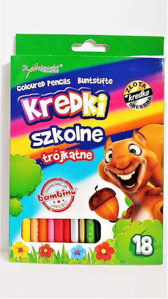 Kredki 18k. Bambino trójkątne