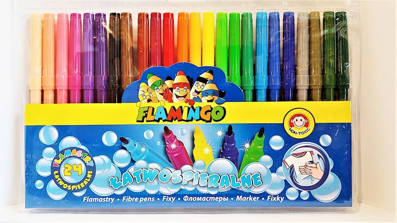 Flamastry 24k.spieralne Flamingo