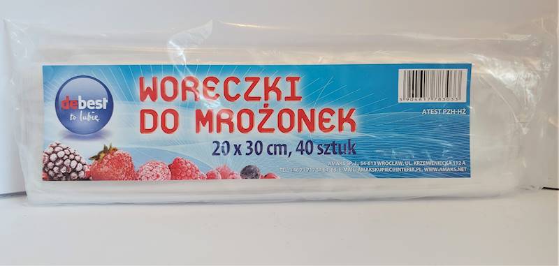 Woreczki na mrożonki 20x30