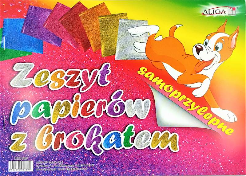 Wycinanki A5 brokat. ZPBS6389 samop. Aliga