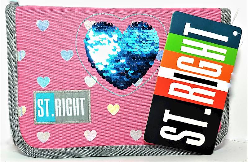 Piórnik 2-klapkowy bez wyposażenia CEKINOWE KOTY