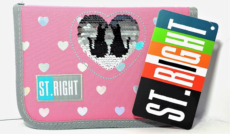 Piórnik 2-klapkowy bez wyposażenia CEKINOWE KOTY