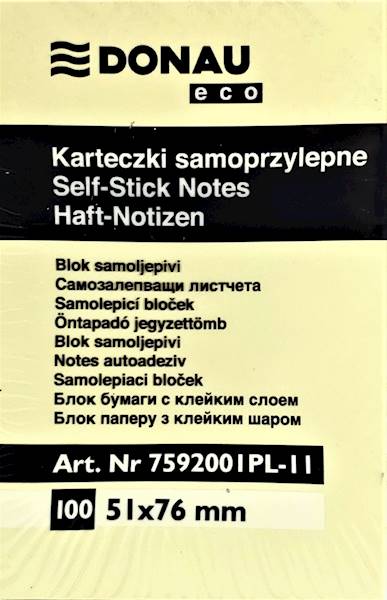 Notes Post It 51x76 Donau Eco
