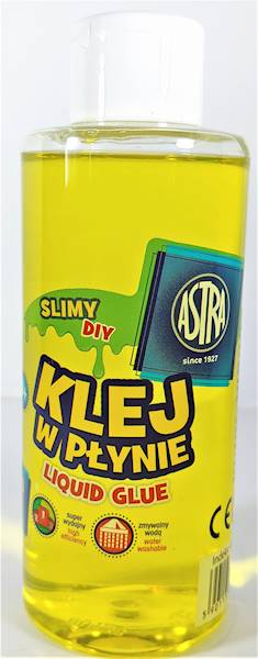 Klej Astra 250 ml żółty Slimy