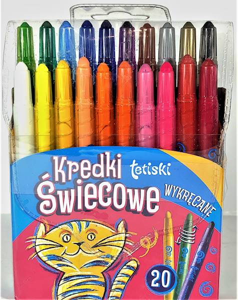 Kredki świecowe KT010 20k. Tetis wykręcane