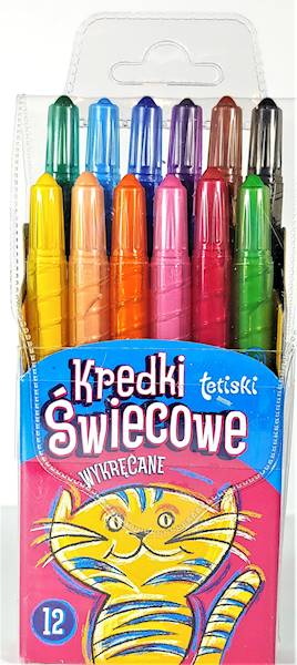 Kredki świecowe KT010 12k. Tetis wykręcane