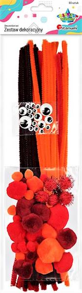 Zestaw Druciki + oczy + pompony Titanum